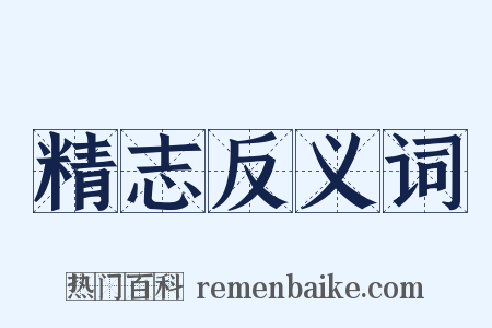 精志反义词是什么意思的图片